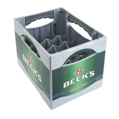 Getränkekasten der Marke Becks